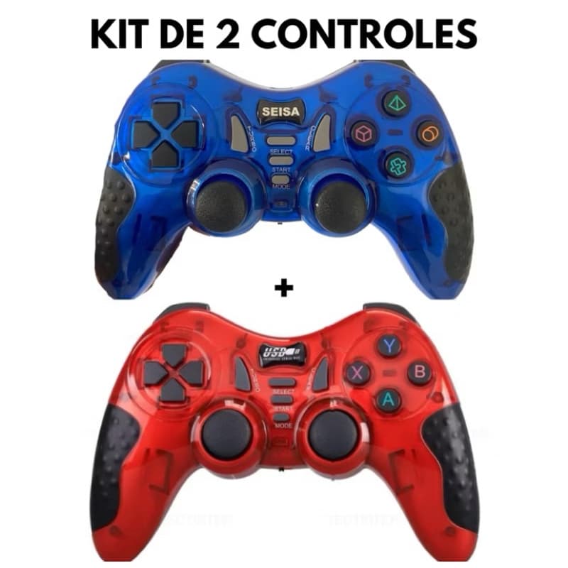 kit De Controles sem fio para PC, Ps3, ps2 PS1 Celular Android, Tablete e Box Tv. SMart TV