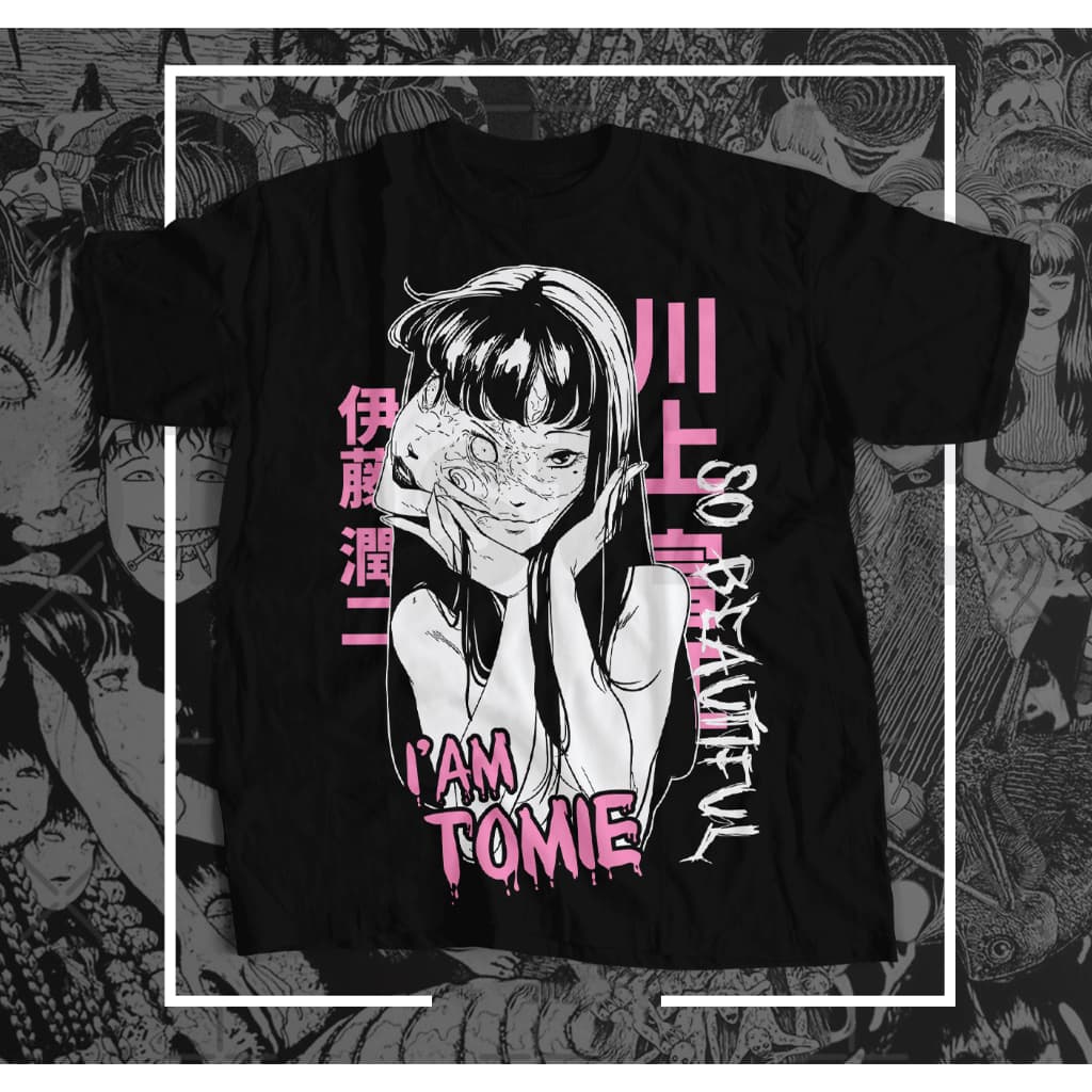 Camiseta junji ito Tomie Blusa Camisa de Anime 100% Algodão