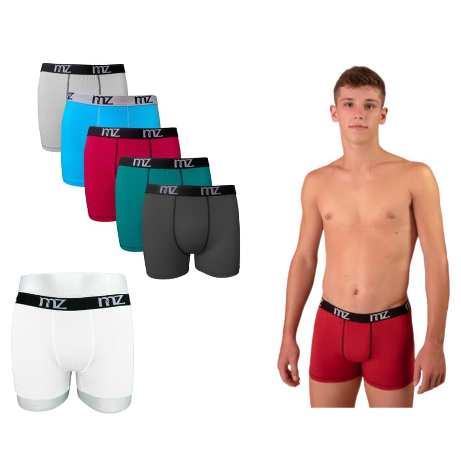 Kit C/ 5 Cuecas Boxer Box Algodão Masculina Adulto Atacado Elastano Original Custo Benefício Barata