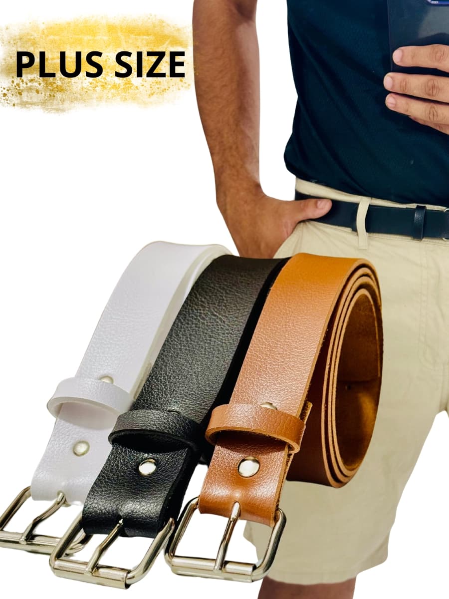 Cinto masculino plus size social basico em couro
