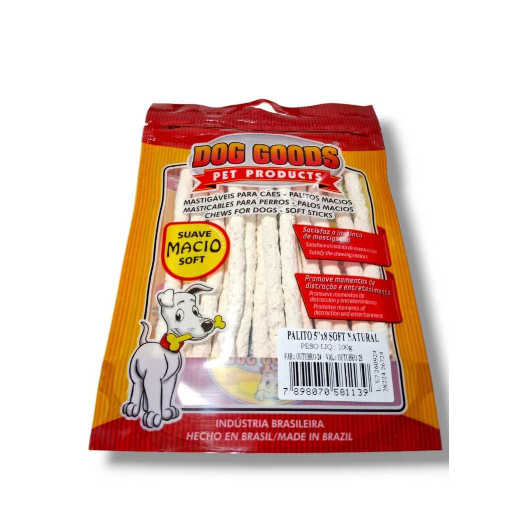 Ossinho Palito Médio Soft 5"x8 Para Cães Sabor Natural 100g
