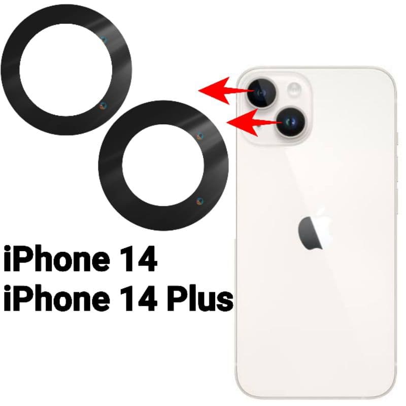 Lente Da Câmera Para iPhone 14 , iPhone 14 Plus vidro Traseira Vidrinho