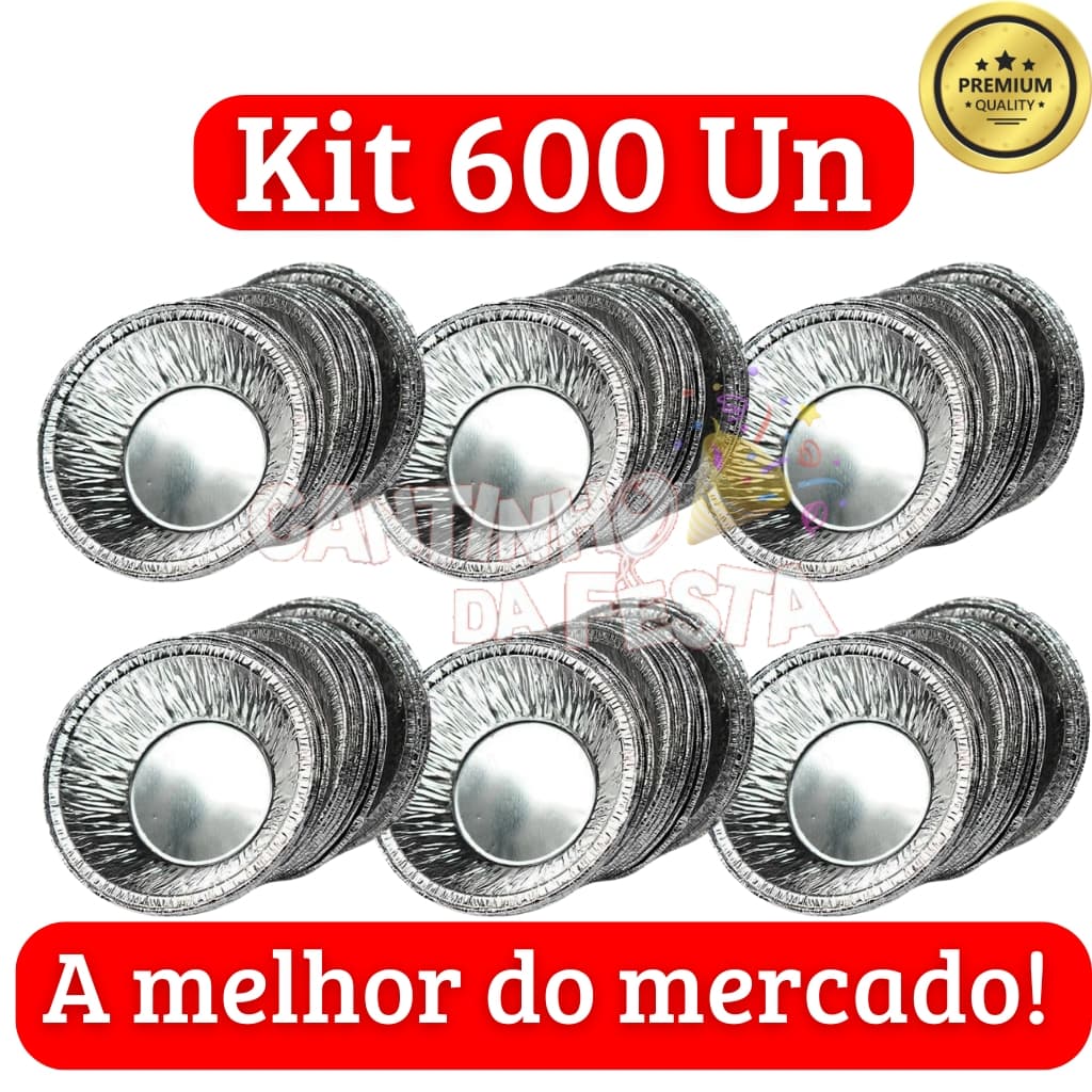 600 Forminhas para Empada Descartáveis de Alumínio 50ml - Praticidade e Elegância para Sua Empadinha