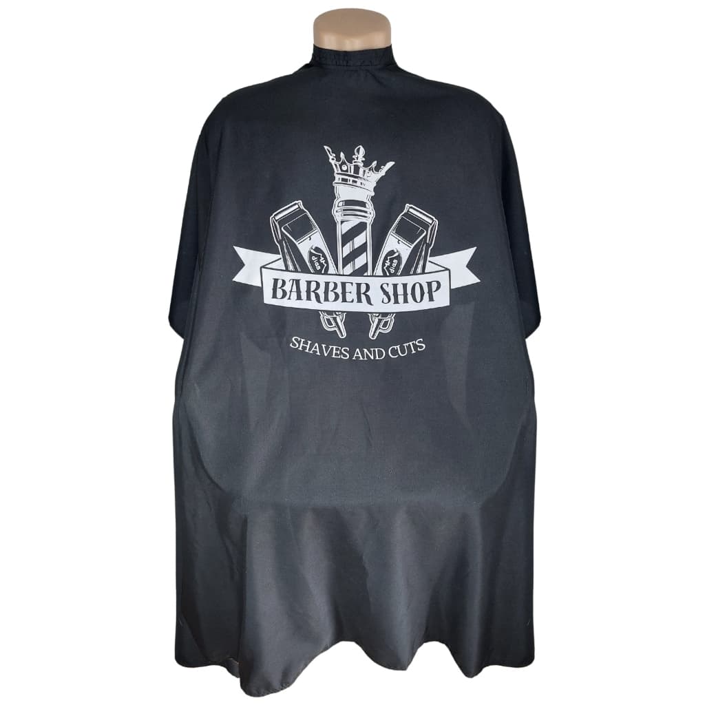 Capa de Corte Barbeiro Barbershop Barbearia Microfibra Estampada Shave and Cuts Ziper