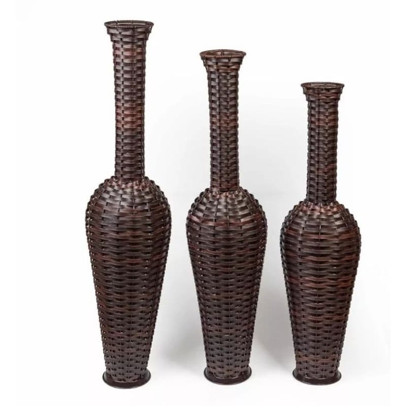 trio de vaso garrafa em fibra sintética