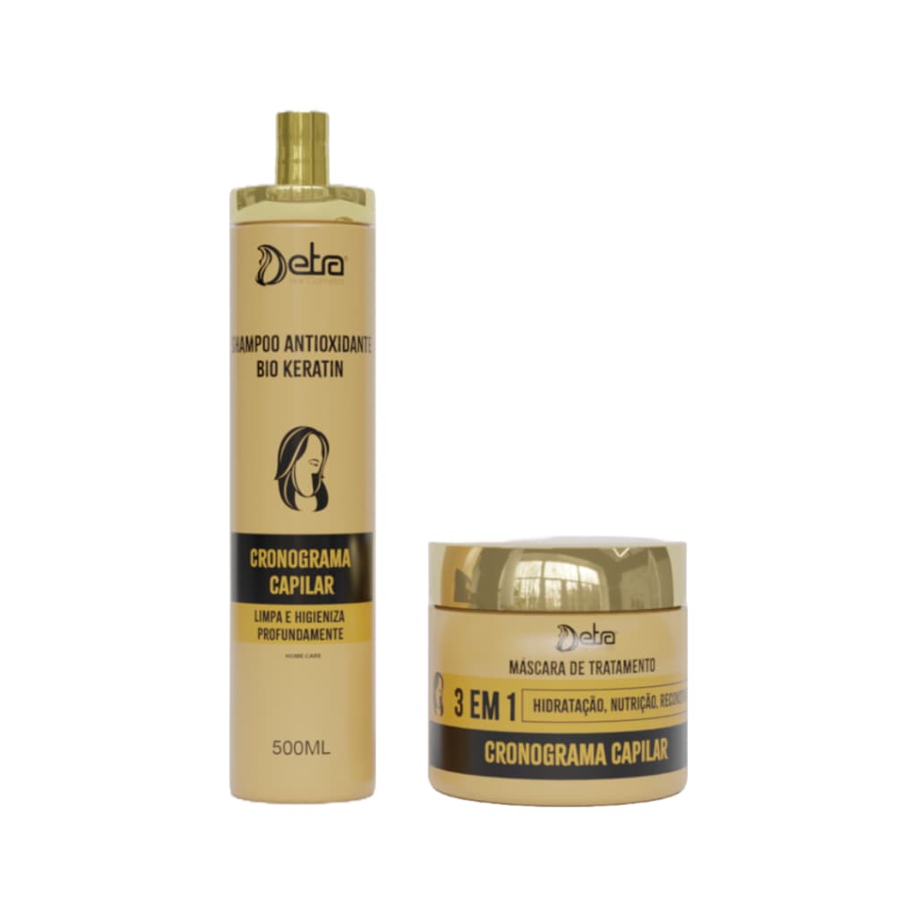 Cronograma Capilar Detra 3x1 linha Home Care