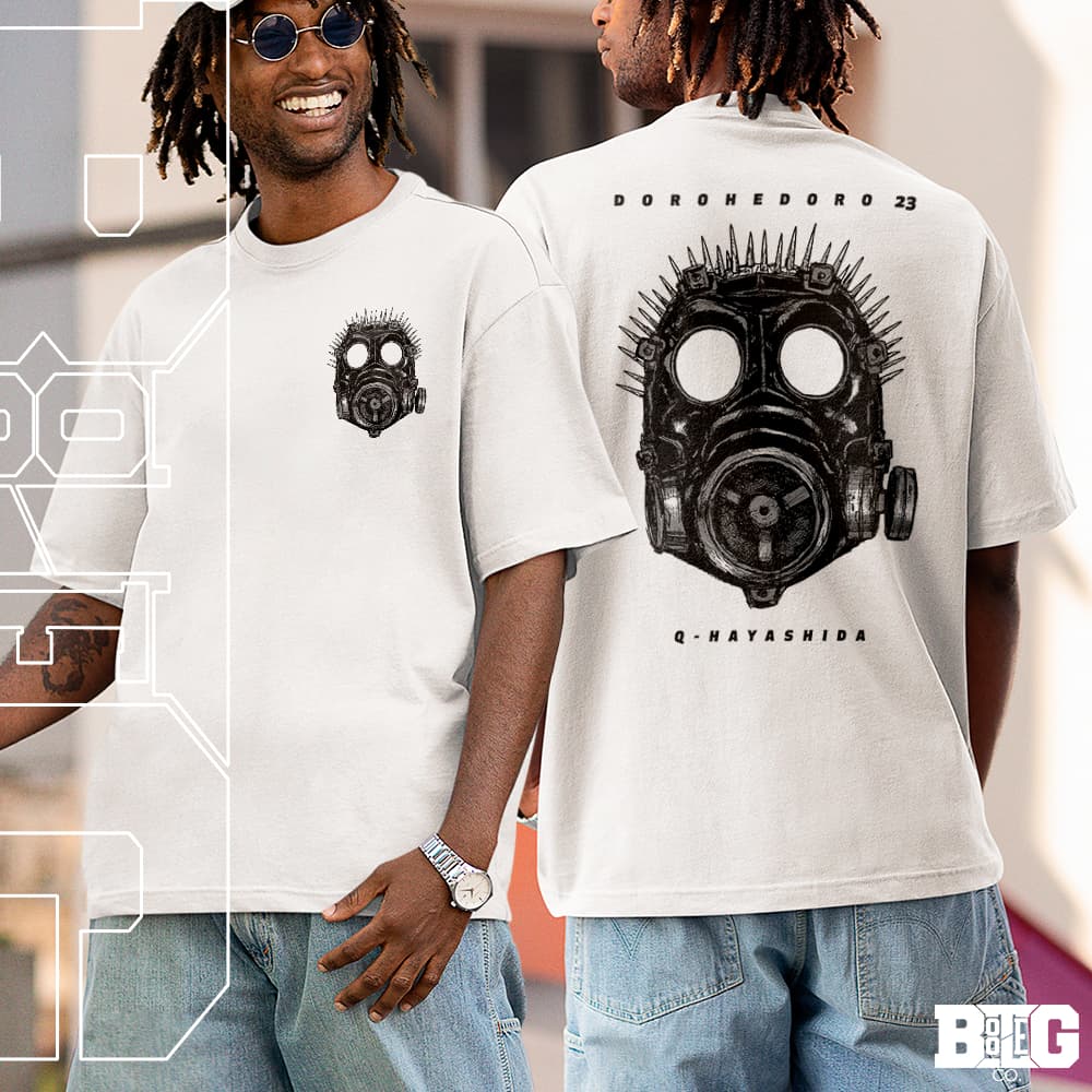 Camiseta Basica e OVERSIZED Dorohedoro 23 Q Hayashida Kaiman Mask Anime Unissex