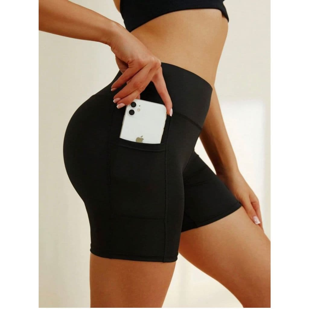 Short Legging com BOLSO fitness levanta bumbum modeladora  poliamida ideal para Academia pilates e ginastica