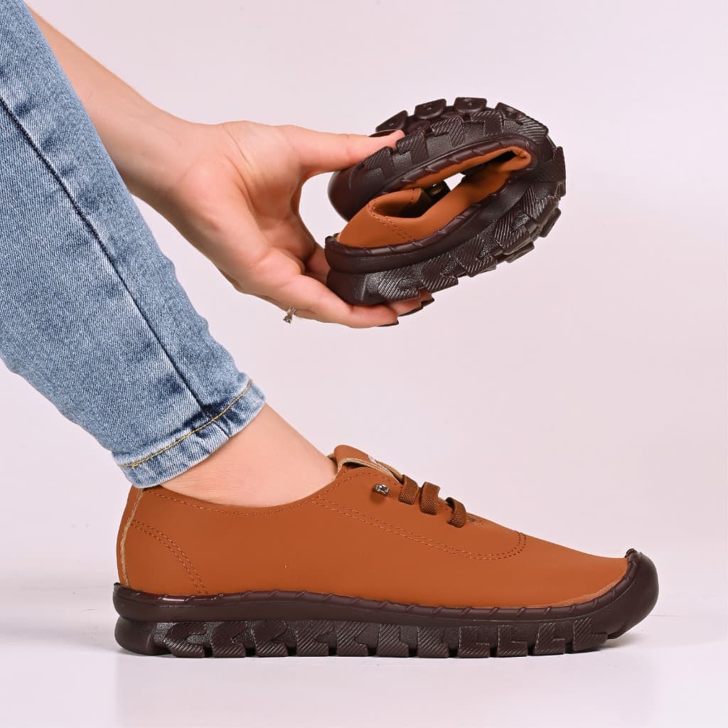 Sapatenis feminino nubuck sola reta flexível macio confortavel dia dia estiloso