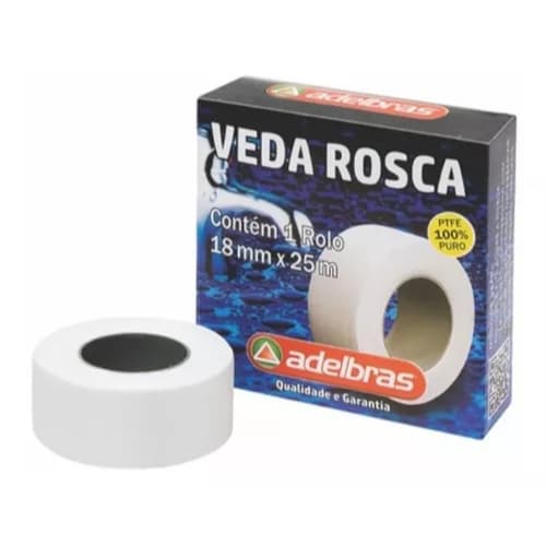 Fita Veda Rosca 18mm X 25 Metros Ptfe 100% Puro