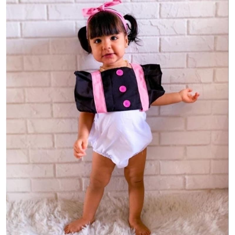 Romper jardineira Bita mêsversário