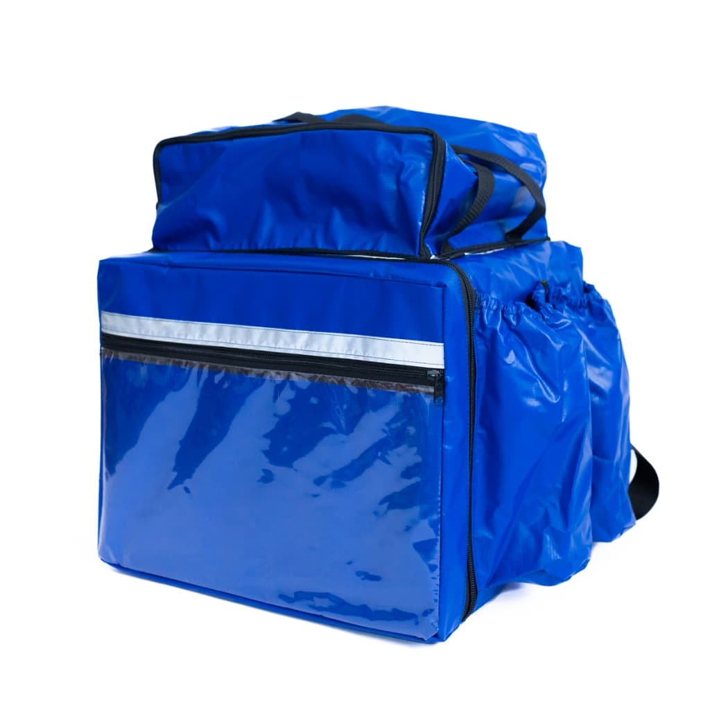 Mochila Bag Delivery Motoboy 45L Completa Isopor Laminado Bolso Térmico Lona Impermeável