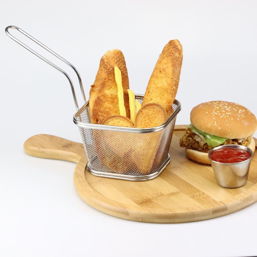 Mini Cesto Para Frituras Servir Porções Petiscos Batata Hamburgueria Restaurante