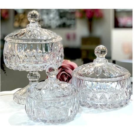 KIT 3 Potiches Bomboniere   Wolff Louise De Cristal