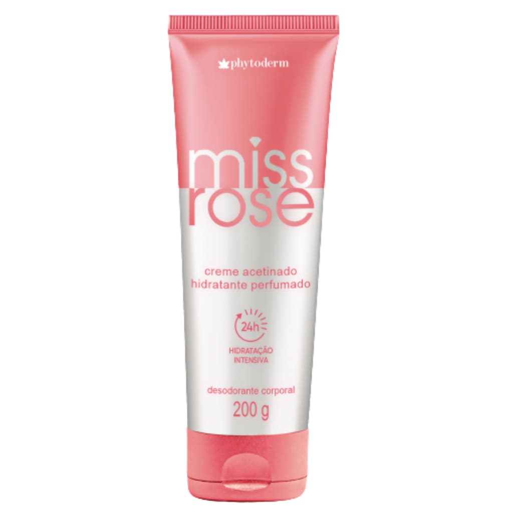 Loção Hidratante Corporal Acetinada Phytoderm Miss Rose 200g