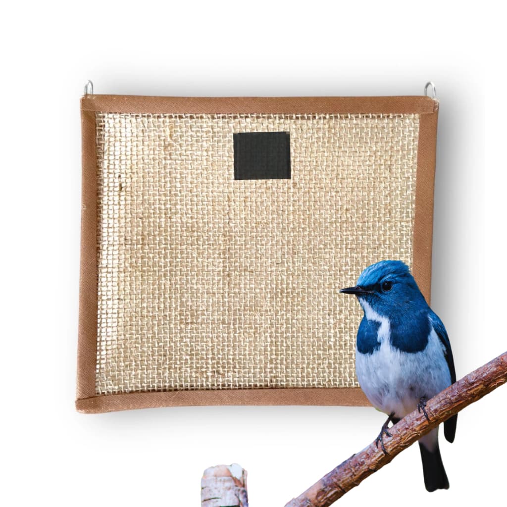 Protetor de Ninho em Juta Pássaros Coleiros Papa Capim - 18x19 cm