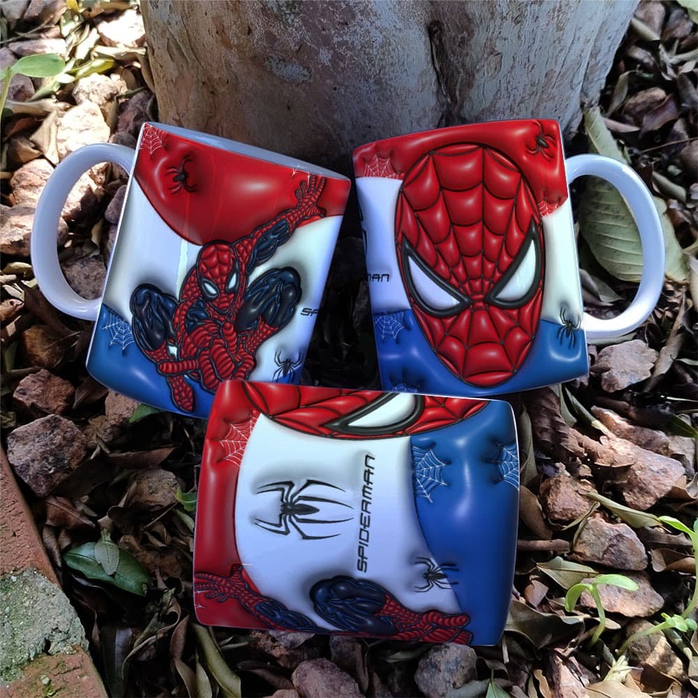 Caneca Homem aranha estilo 3D