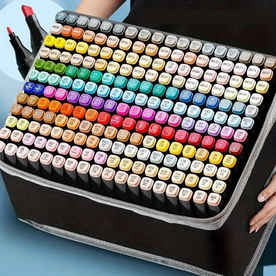 Caneta Marcador 24/36/48/60/80/100/120cores Permanente Ponta Dupla/Pintura Touch/Material Escolar
