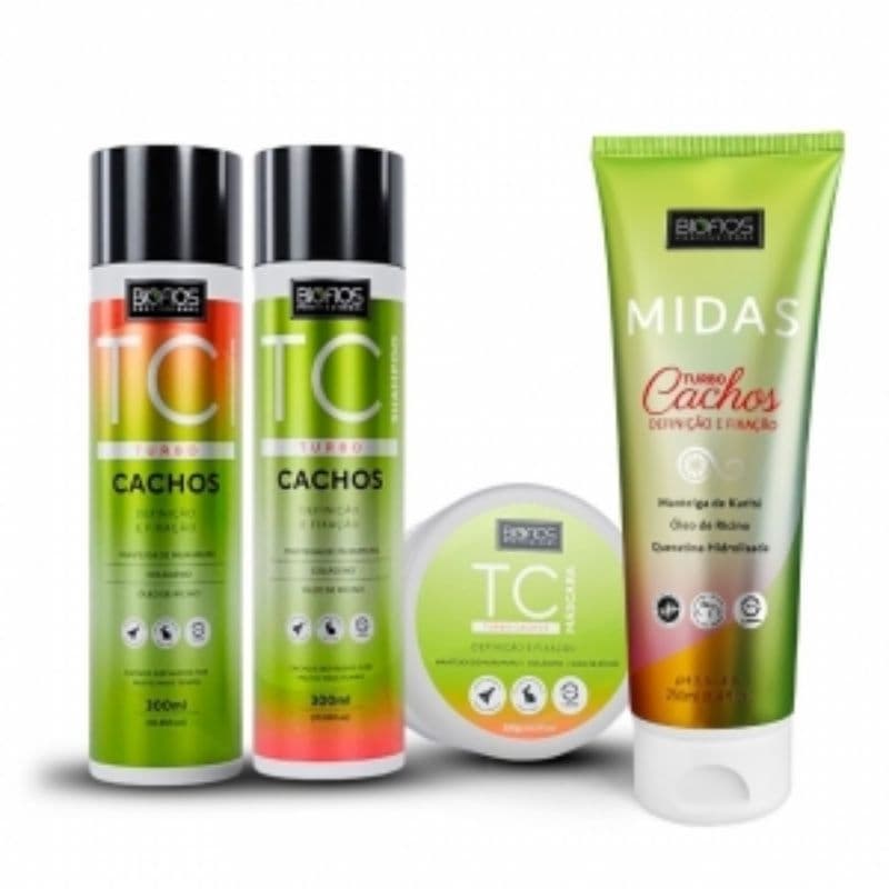 Kit Turbo Cachos Completo - Cachos Definidos 4 itens