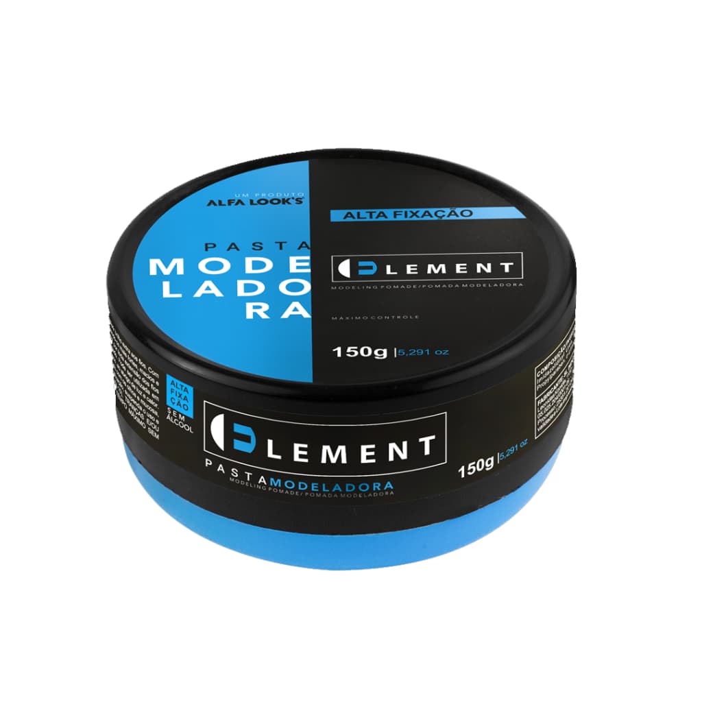 Cera Modeladora Cabelo Alta Fixação Antifrizz Element Alfa Looks 150g/80g