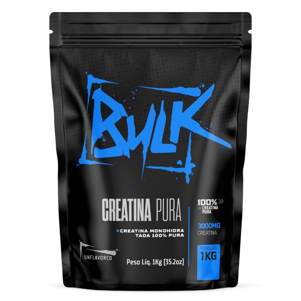 Creatina Pura 100% Monohidratada Importada 1KG - Bulk Suplementos