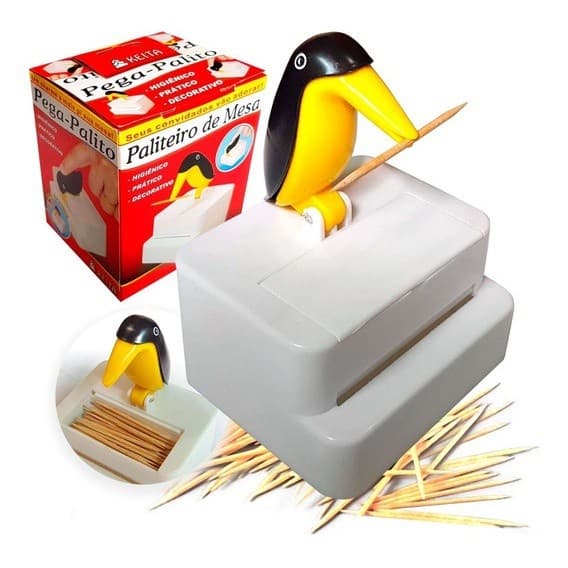 Paliteiro Tucano Pega 1 Palito por Vez Prático e Decorativo- Keita