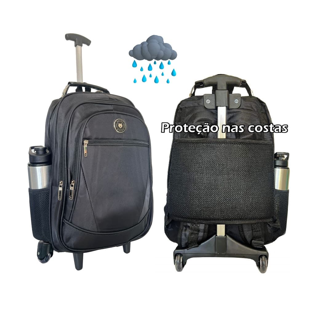 Mochila de Rodinhas Masculino/Feminino Escolar Resistente e impermeável