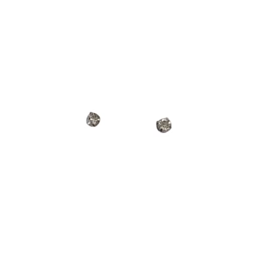 Brinco Strass 4mm Cristal Tarraxa Pressão Aço MX6420