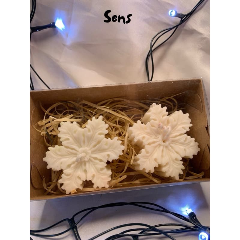 Kit Velas Aromaticas De Natal Vela Natalina Floco de Neve