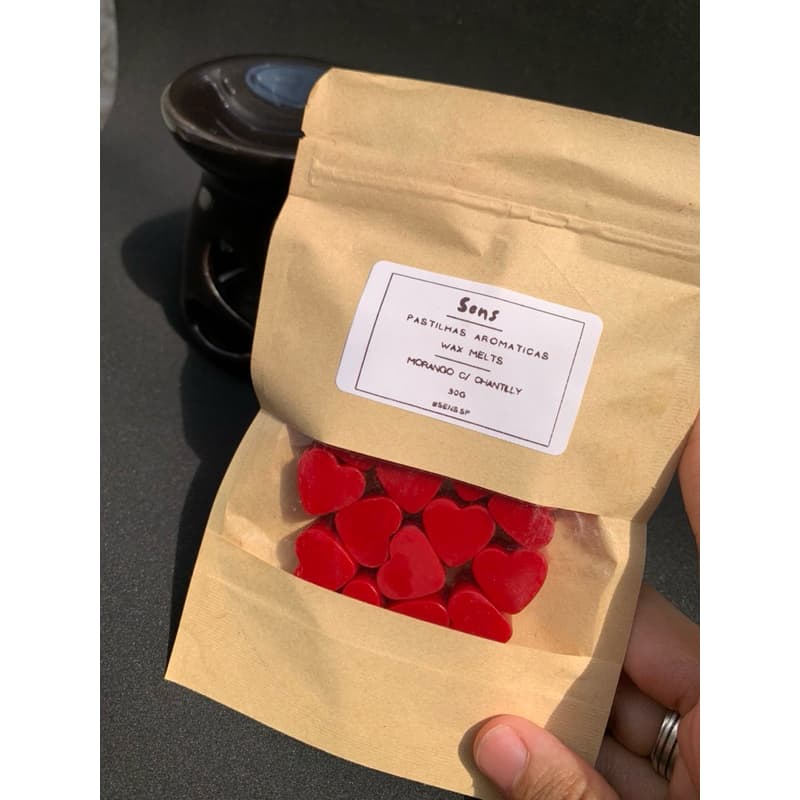 Wax Melts Pastilhas Aromáticas 25g Para Difusor Rechaud de Cerâmica Cera de Coco