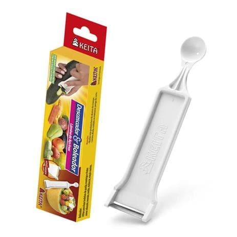 Descascador Boleador Furador Frutas Legumes Batata 2 Em 1 Aço Inox Keita