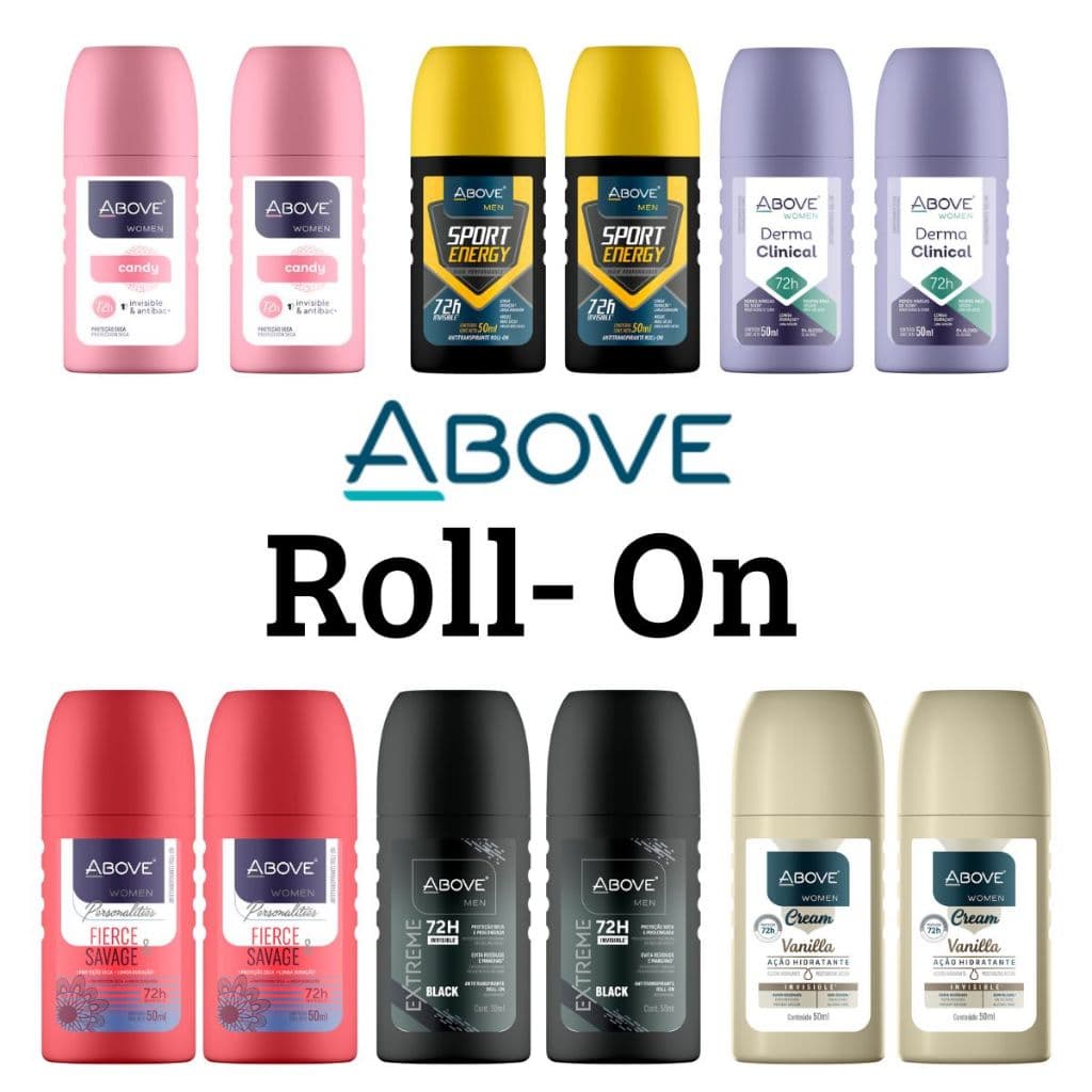 Desdorante Roll on Above modelos kit com 2 unidades