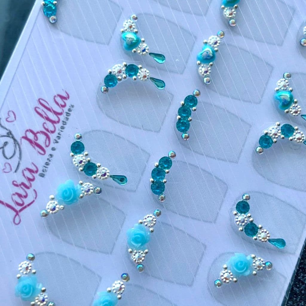 Joias de Unhas Luxo, adesivos de unha, decoração de unha C16