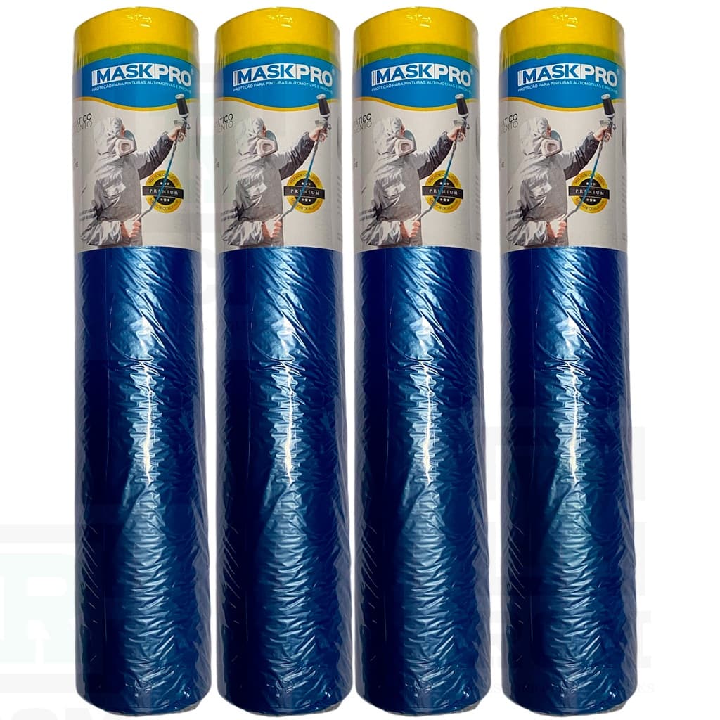 Kit 4 Filme Eletrostático de Mascaramento com Fita Crepe 2,1m X 20m