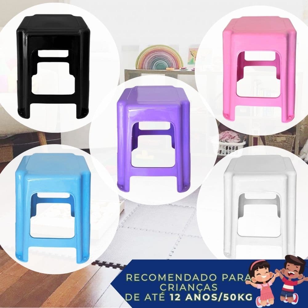 Banco Plástico Banquinho Infantil 34cm