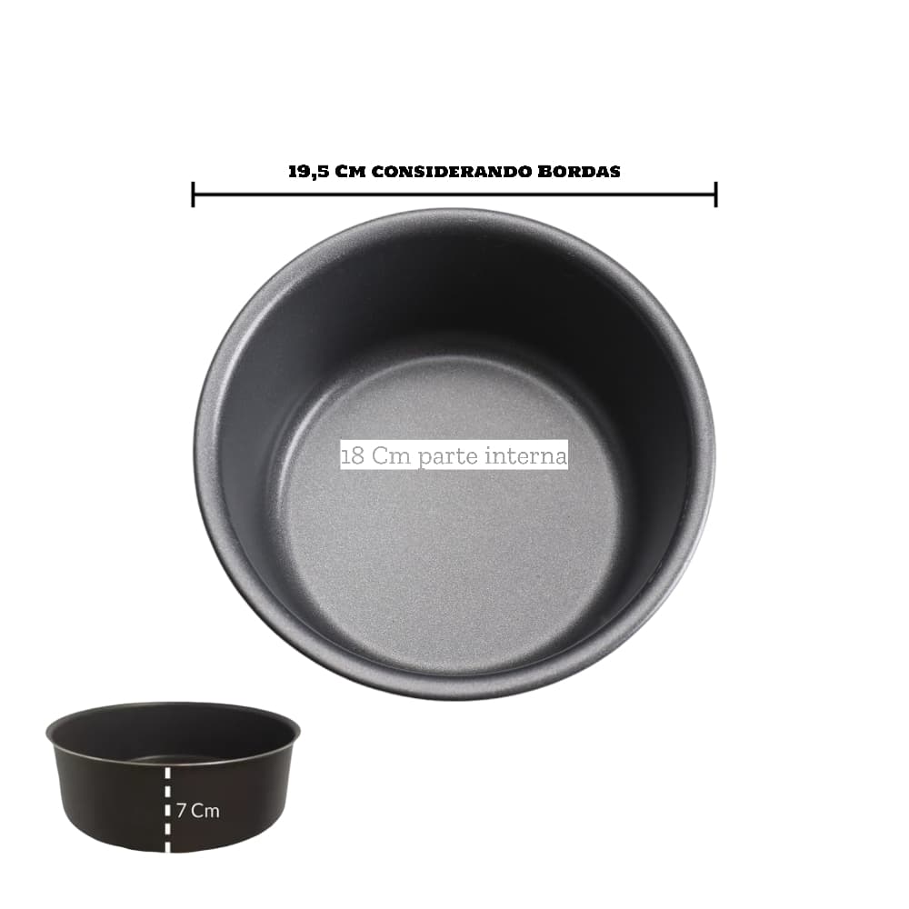 Forma Redonda Antiaderente 18cm Para Air Fryer Jolly