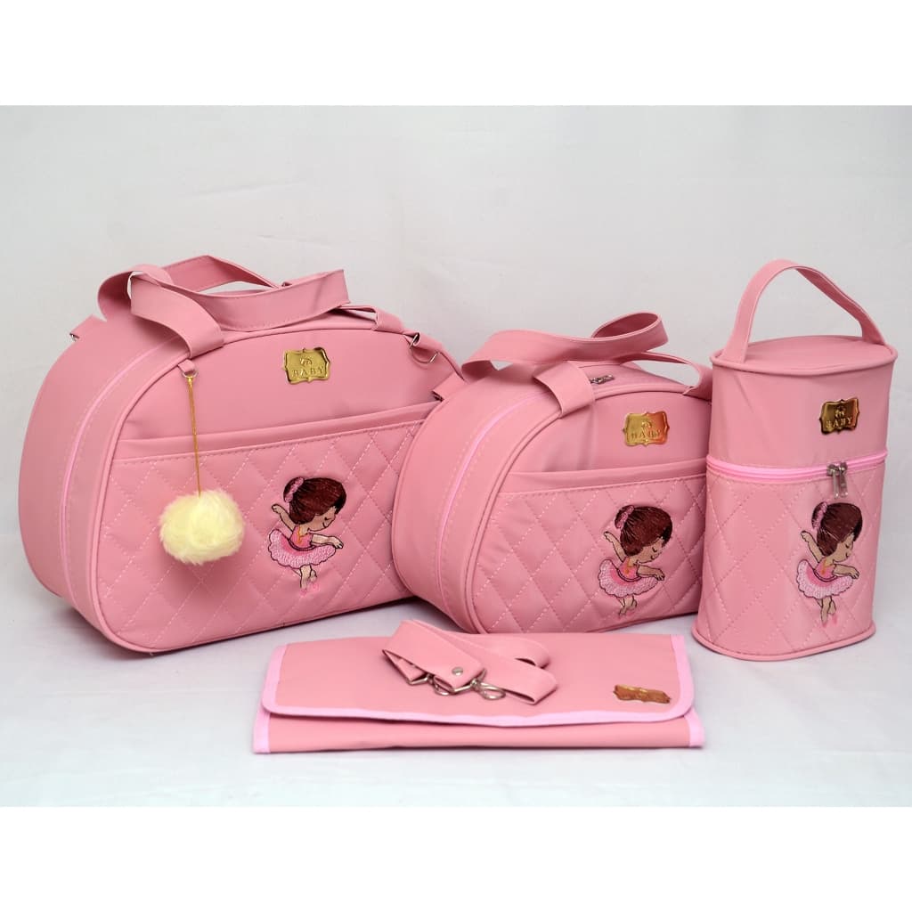 Kit Bolsa/Mala Bebê Maternidade Luxo Feminino 4 peças