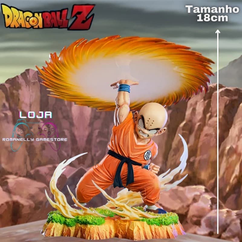 Kuririn 17cm Dragonball Z Boneco Action Figure Colecionavel Dragonball GT Anime Geek Decoração Gamer