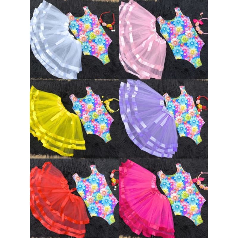 Fantasia infantil flores flor primavera kit3pçs body saia tule Carnaval aniversário  tiara saia tule jardim encantado.