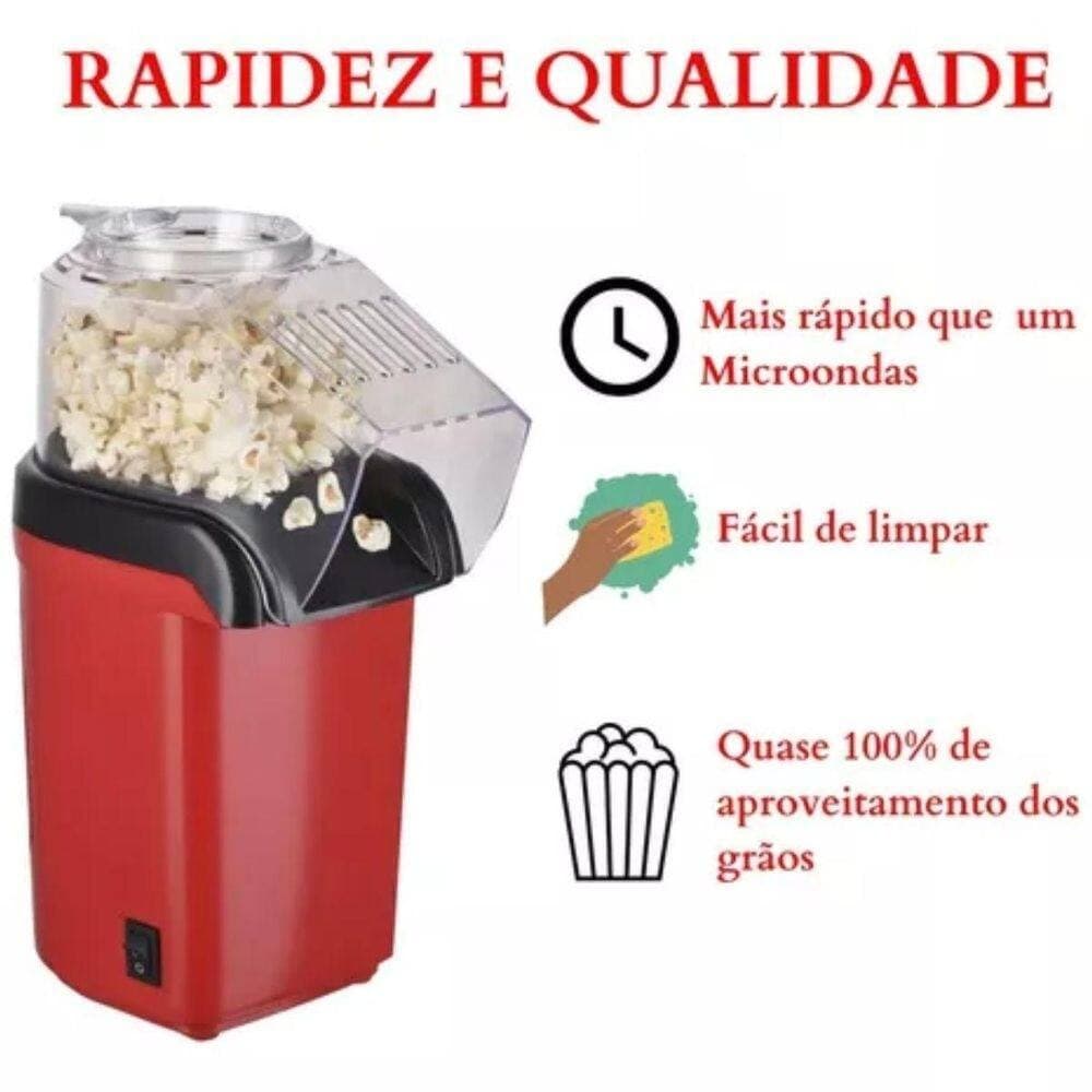 Pipoqueira Elétrica Caseira Máquina De Pipoca Sem Óleo
