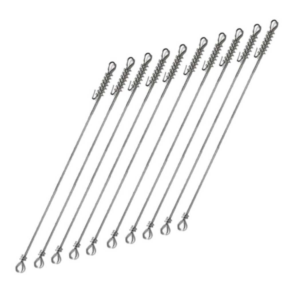 Encastoador para Pesca Aço Inox kit c 10 peças