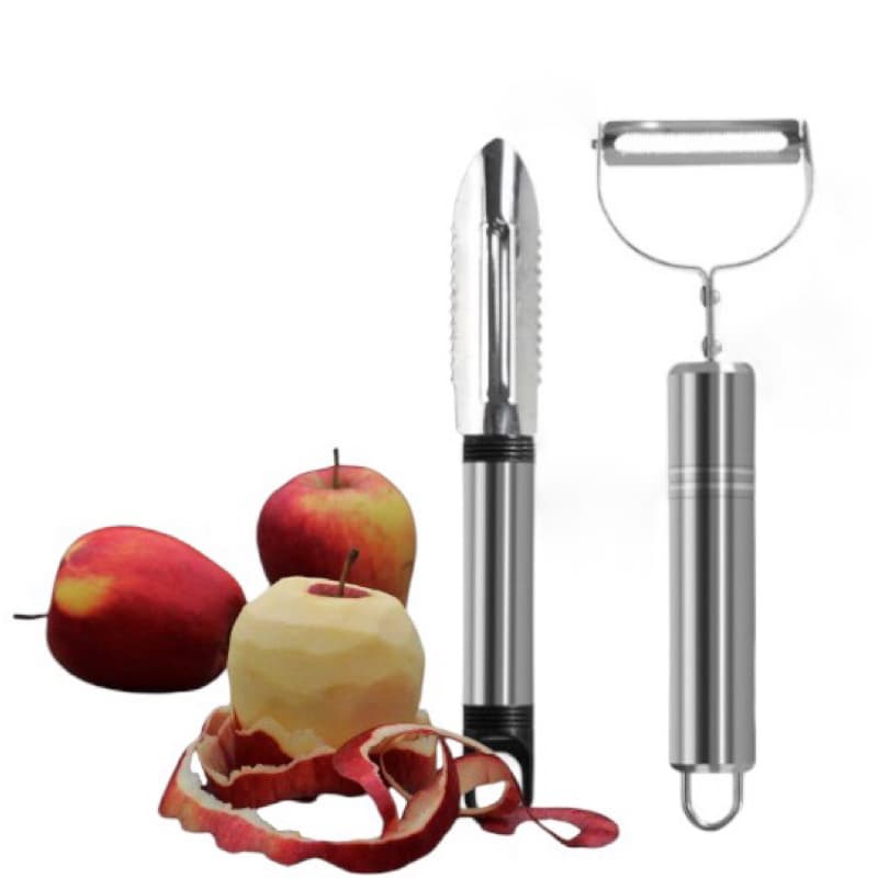 Descascador Legumes Batatas Frutas Aço Inox Premium 2 Peças