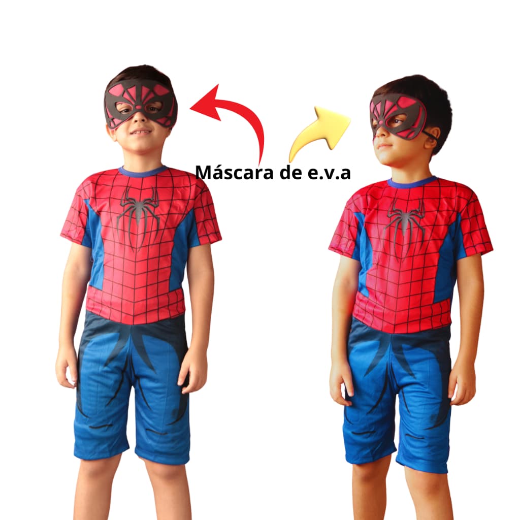 Roupa Infantil Fantasia Festa Aniversário Homem Aranha Com Envio Imediato