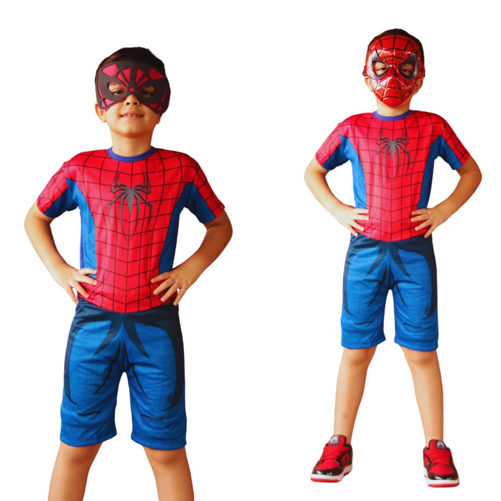 Fantasia do Homem Aranha Infantil Com Mascara  Promoção com Envio Imediato