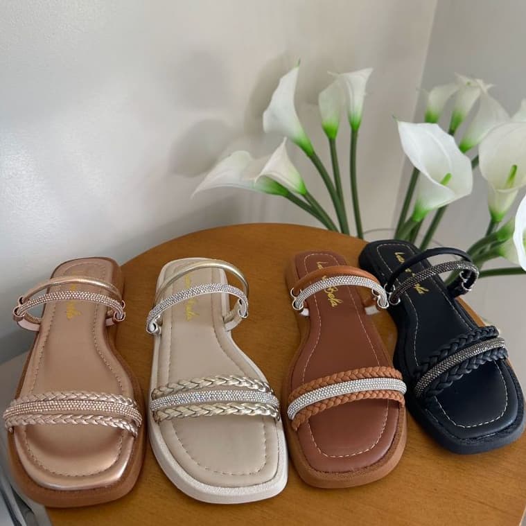 Sandalia Papete Birken Feminina Glitter Confortavel Dois em Um Regulador Brilho Tendência 2025 REF 225