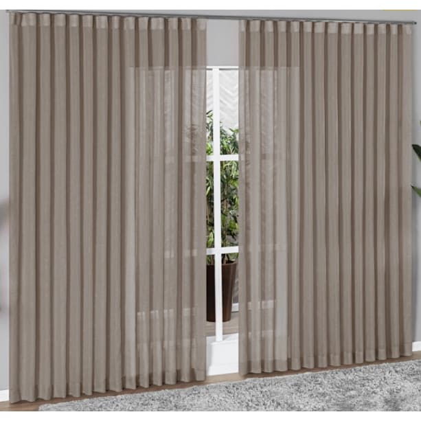 1 Cortina 2,80 x 3,75 Gaze de Linho com forro Microfibra  para sala ou para quarto