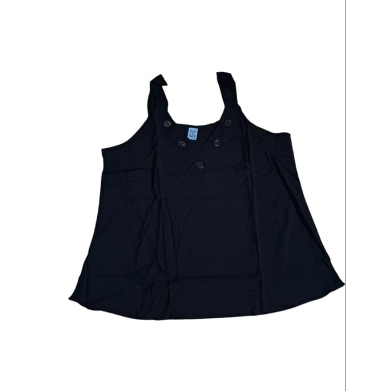 Blusa Feminina Plus Size Alça Larga Em Viscose Botões