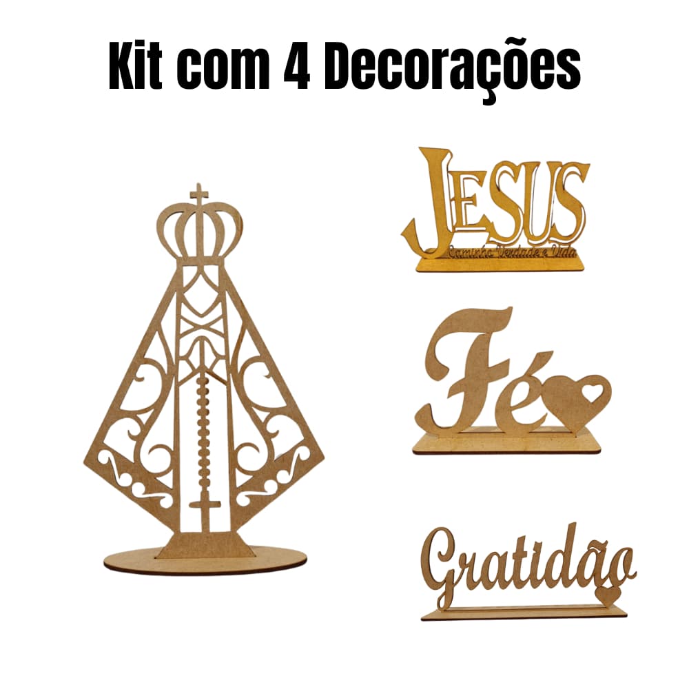 Enfeite Decorativo Frase Jesus Caminho Verdade e Vida para Sala, Cozinha e Ambiente