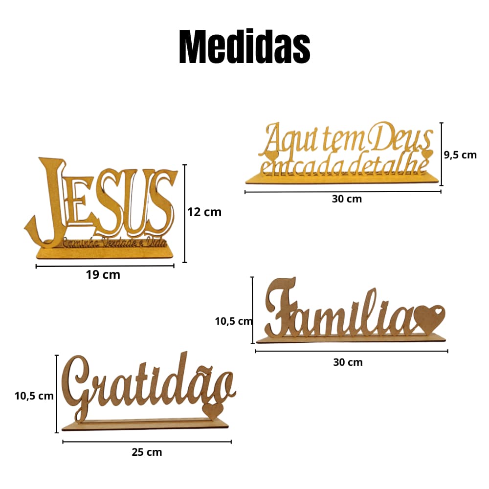 Palavra Decorativo Família com Base, Sala, Cozinha, Ambiente
