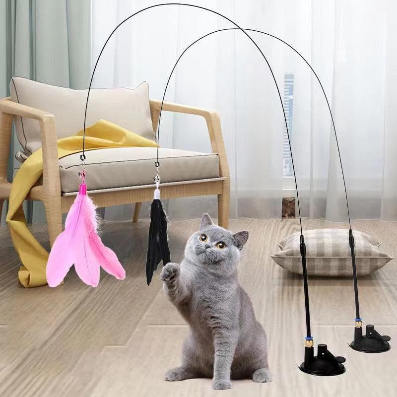 Varinha Interativa Com Pena para Gato